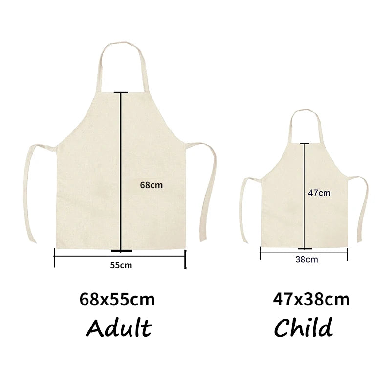 Kitchen Aprons for Women Linen Bibs Household Cleaning Apron Home Waterproof Chefs Cooking Baking Apron for Child