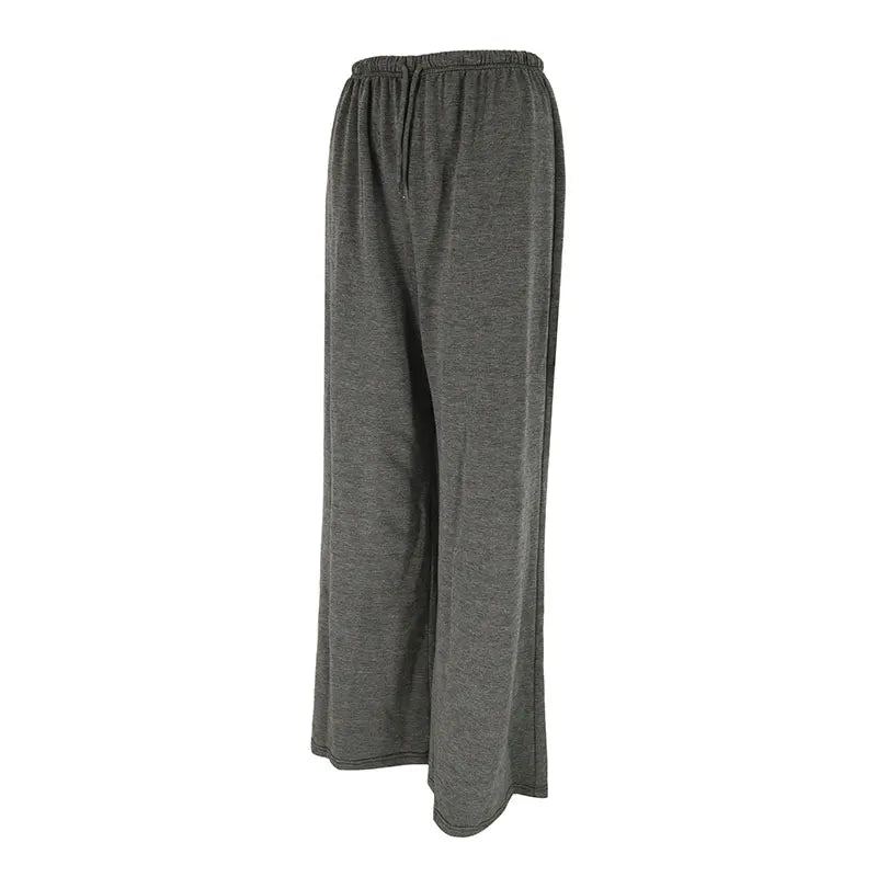 Women Trousers Fashion New Autumn Streetwear Basic Straight Casual Slim Pants Lady Sexy Solid Simple Versatile Knitted Trousers