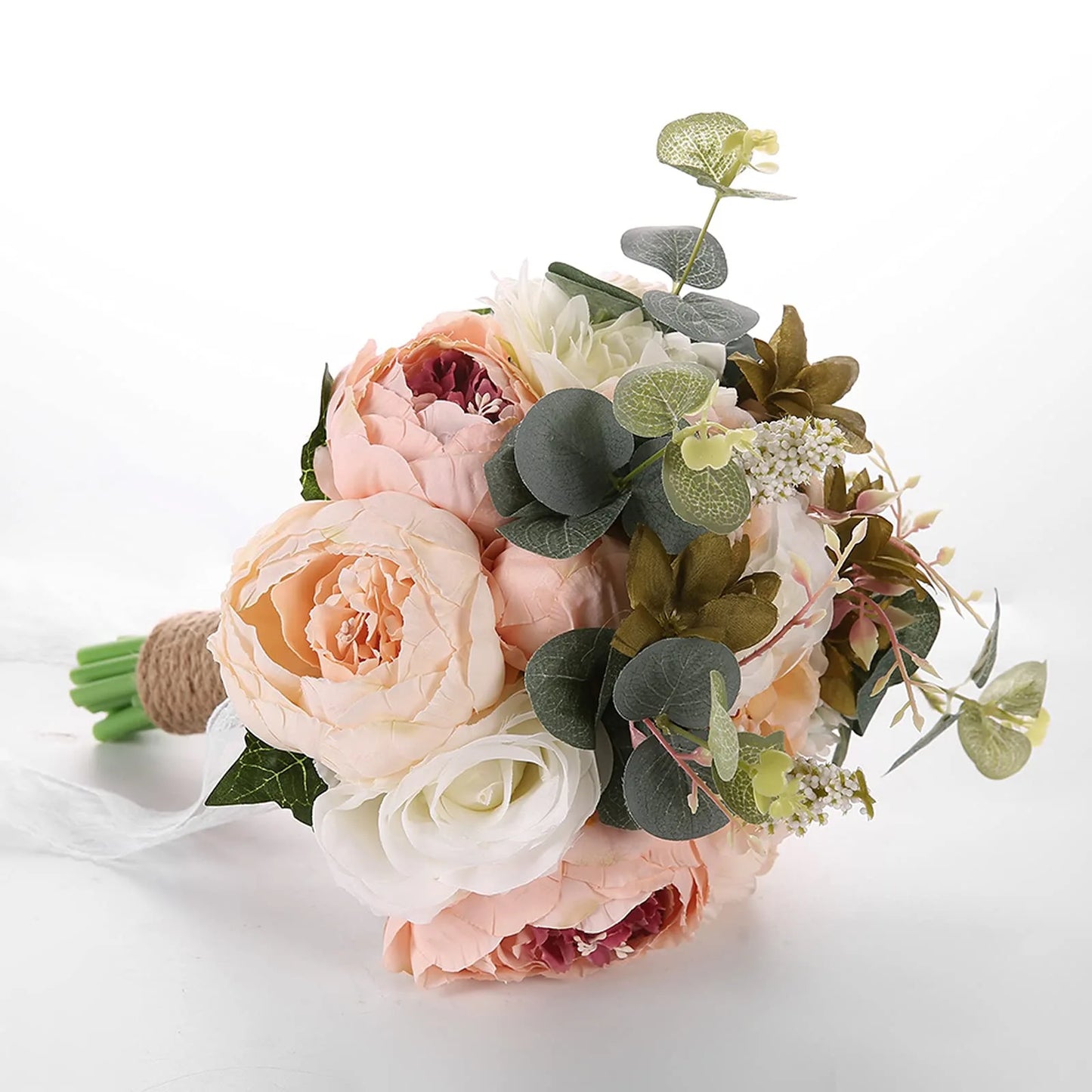 30CM Wedding Decoration Bridal Holding Flowers Artificial Roses Bundle Home Decoration Photography Props Silk Flowers