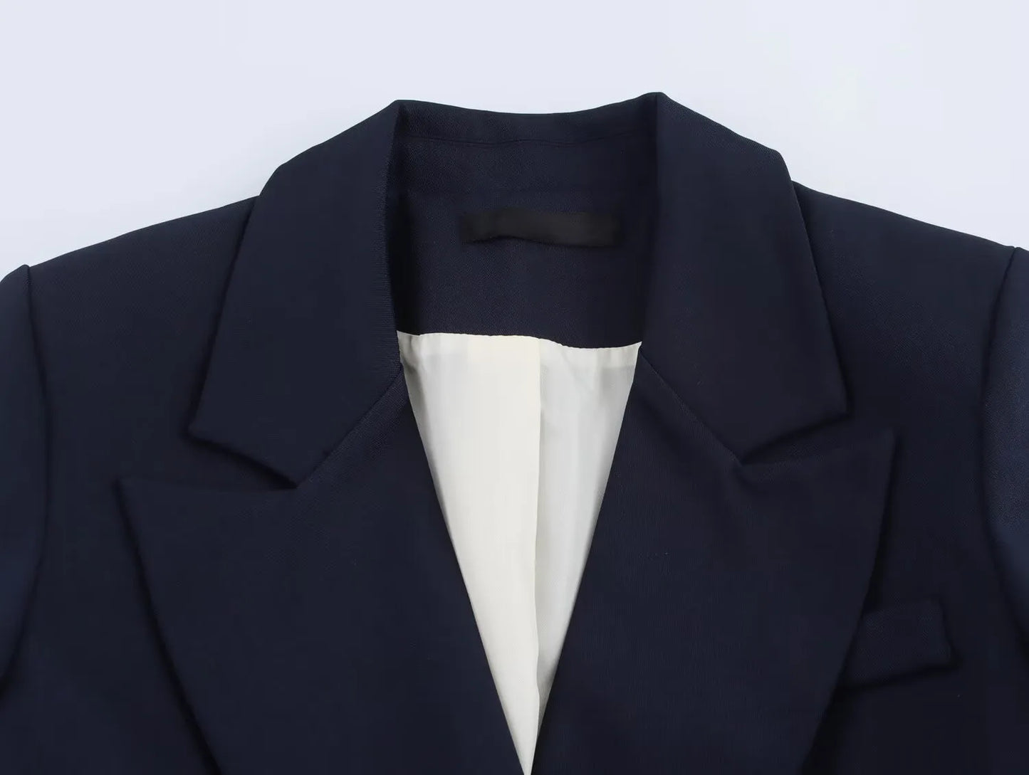 Women's Basic Suit Jacket Trousers Suit Lapel Double-breasted Top High Waist Pants Spring and Summer New Casual Chic Suit