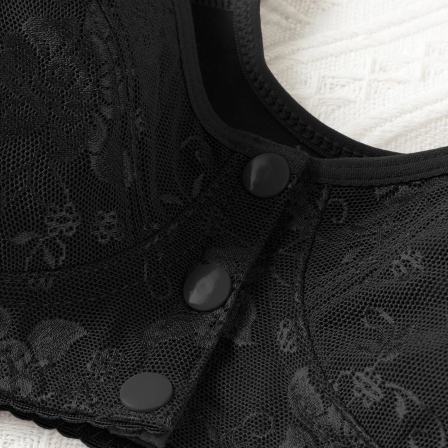 Women'S Front-Clasp Bra Lace Print Vest Design Comfortable Without Underwire Suitable Daily Wear All Season Everyday Home Scenes
