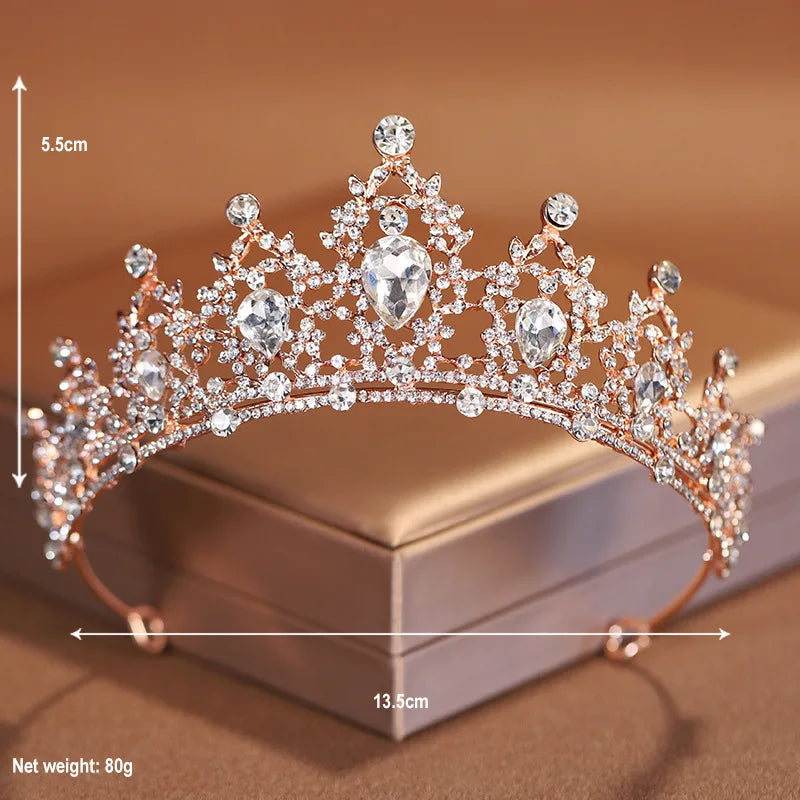24 colors Bridal Headwear Full Of Sweet Atmosphere Baroque Gold-colour Ladies' Tiaras For Wedding Bride