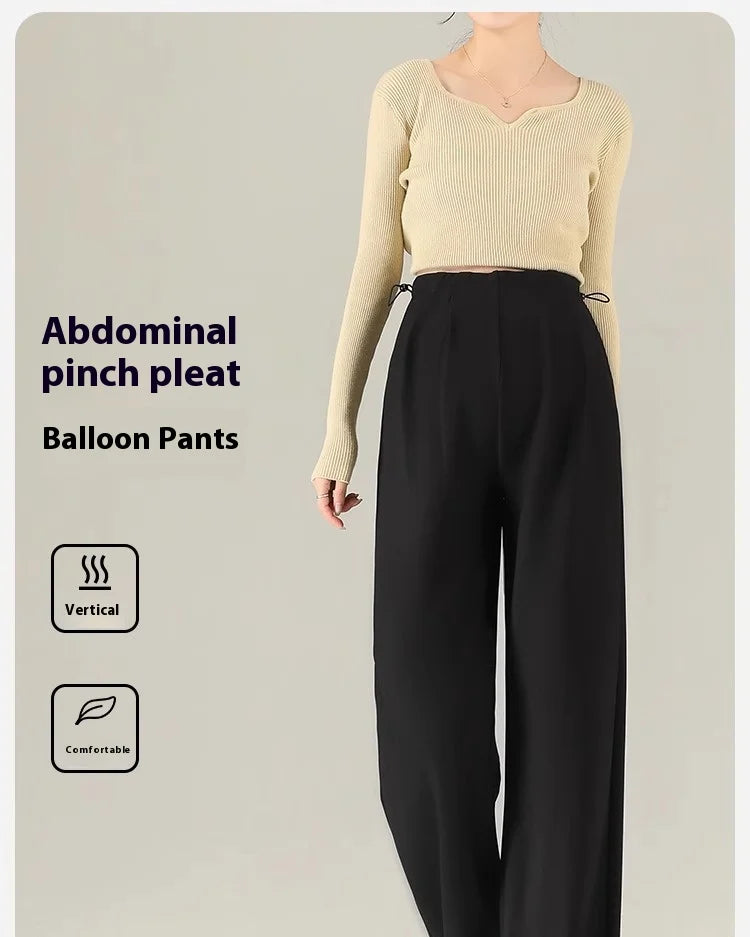 Maternity Pants Spring and Autumn Outside Wear No Support Wide Leg Pants Fall Pregnancy Not Strangling Belly Pants Maternity Wea