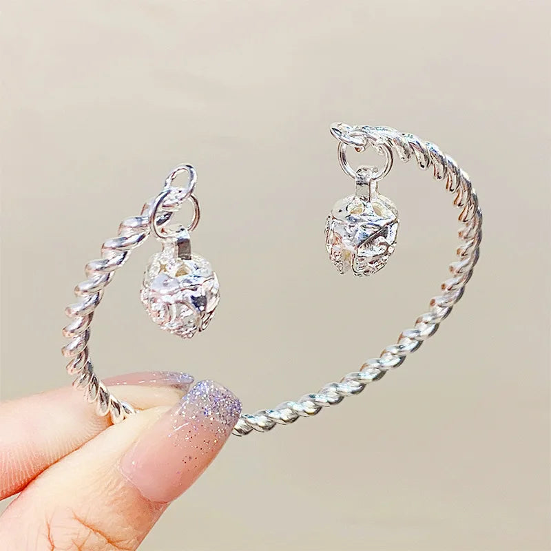 Luxury Sliver Bangles for Women Mobius Twisted Bangles Simple Bangle Wedding Party Jewelry Accessories Браслеты На Руку Женские