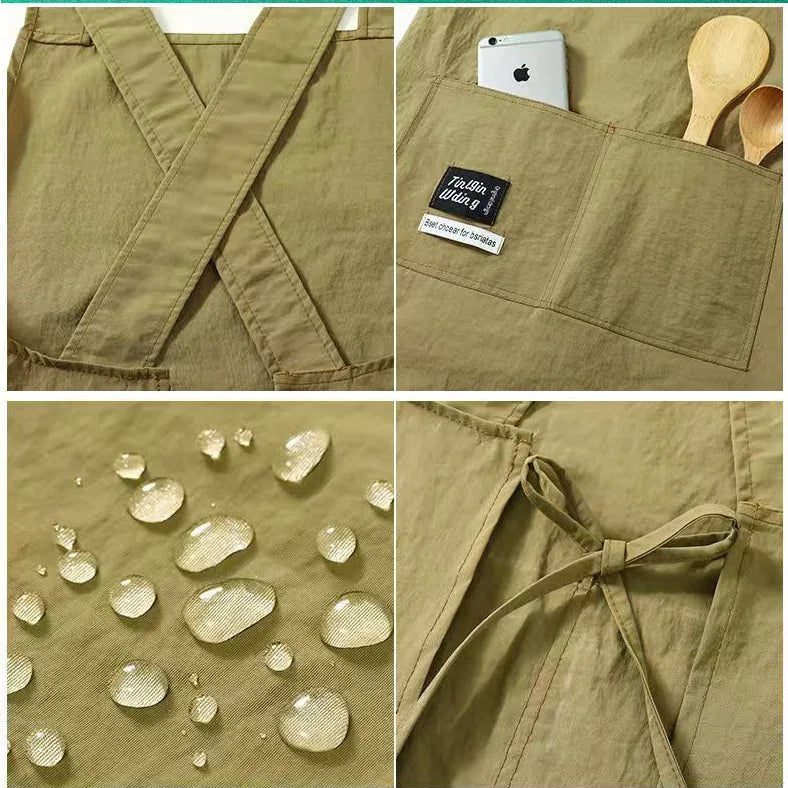New Korean Household Kitchen Adult Waist Apron Waterproof Oil Resistant Cooking Chef Workwear for Catering Waiter Work Clothes