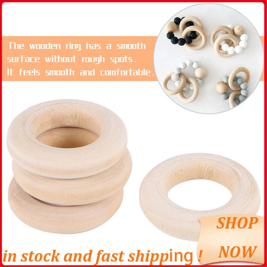 150 Pcs 25 Mm/1 Inch Wooden Craft Ring Unfinished Wooden Rings Circle Wood Pendant Connectors For DIY Projects HOT!