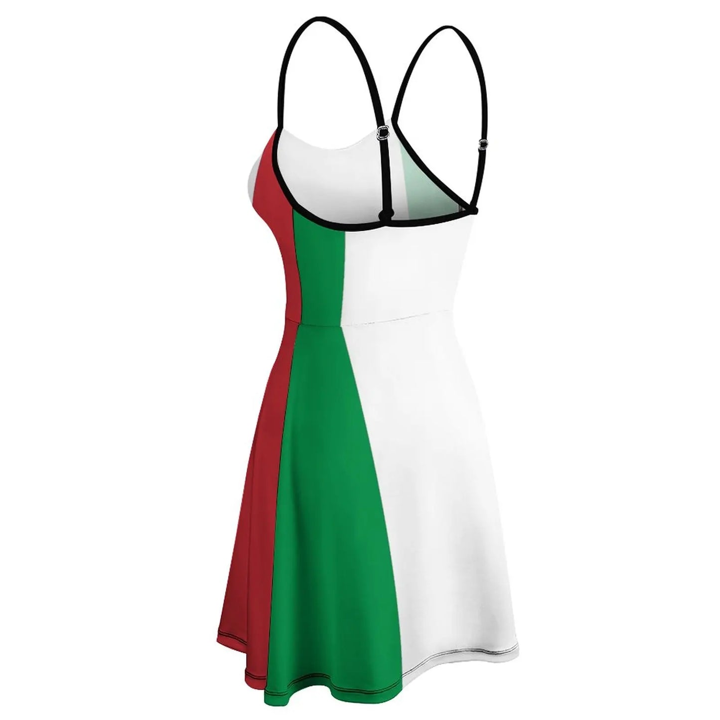Exotic  Woman's Gown The Dress ITALY. ITALIAN. Italian Flag. FULL COVER  Flag Women's Sling Dress Unique  Clubs Funny Vintage