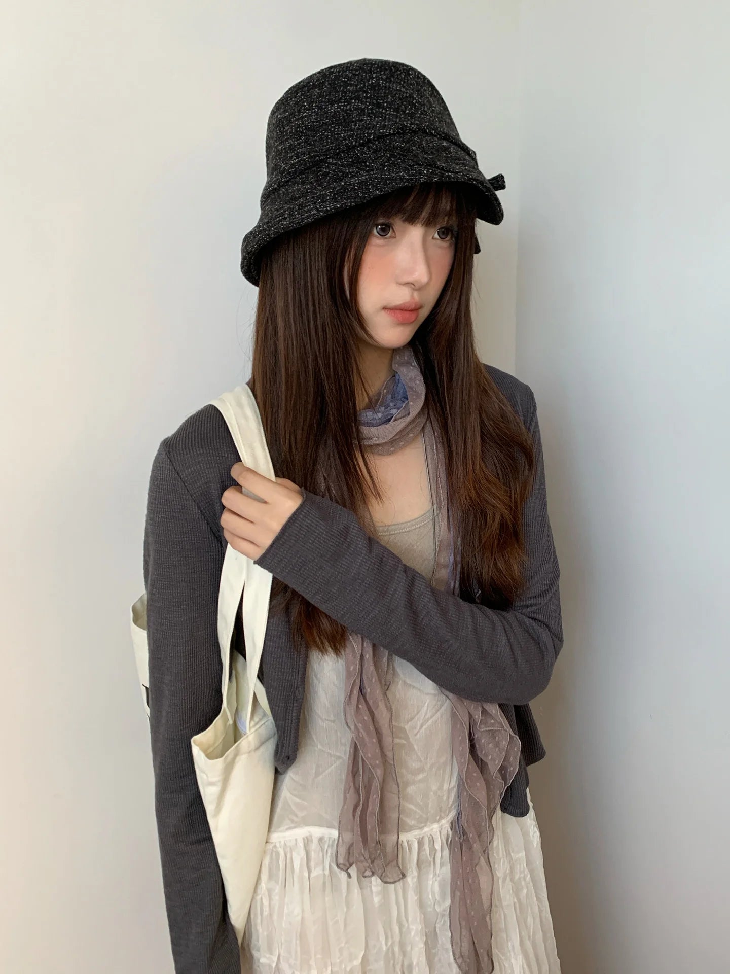 Fashionable Bow-Tie Bucket Hat For Women Which Makes Your Face Look Smaller New Retro Versatile Hat For Autumn And Winter