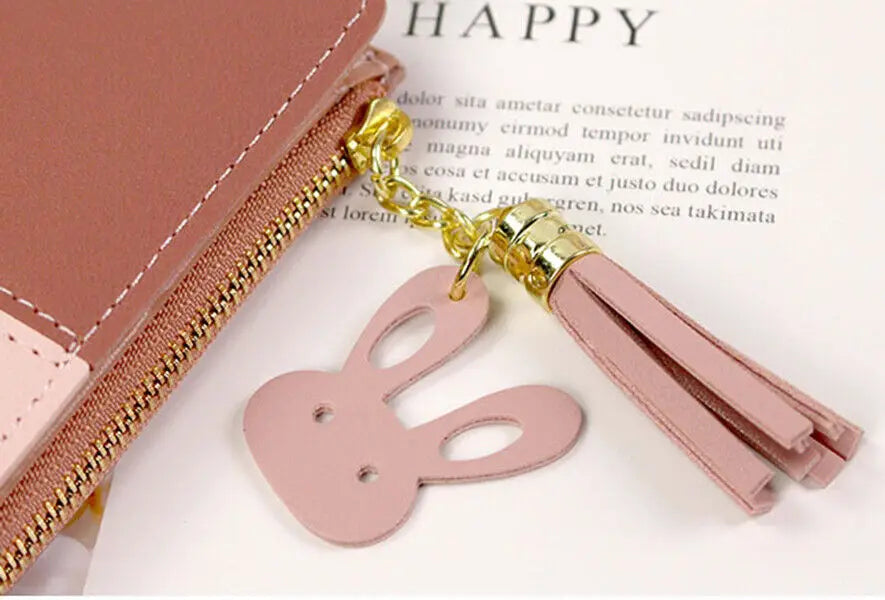Women Fashion Wallets Zipper Coin Purse Ladies Short Purses Handbags Women Clutch Credit Cards Holder PU Leather Billfold Wallet
