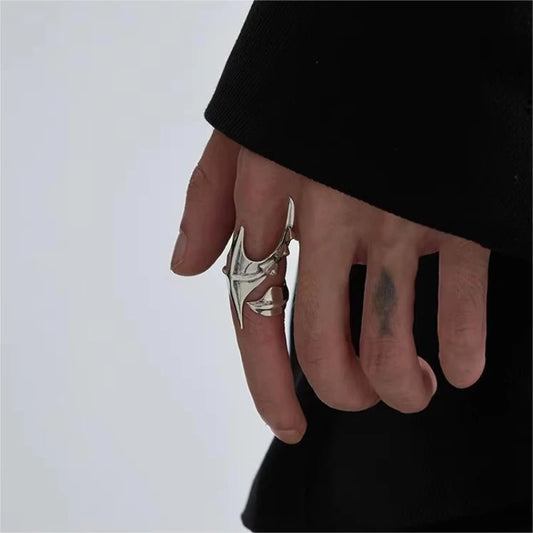 Personality Irregular Hyperbole Cyberpunk Gothic Hip Hop Punk Alien Ring Alloy Unisex Finger Rings Jewelry Costume Accessories