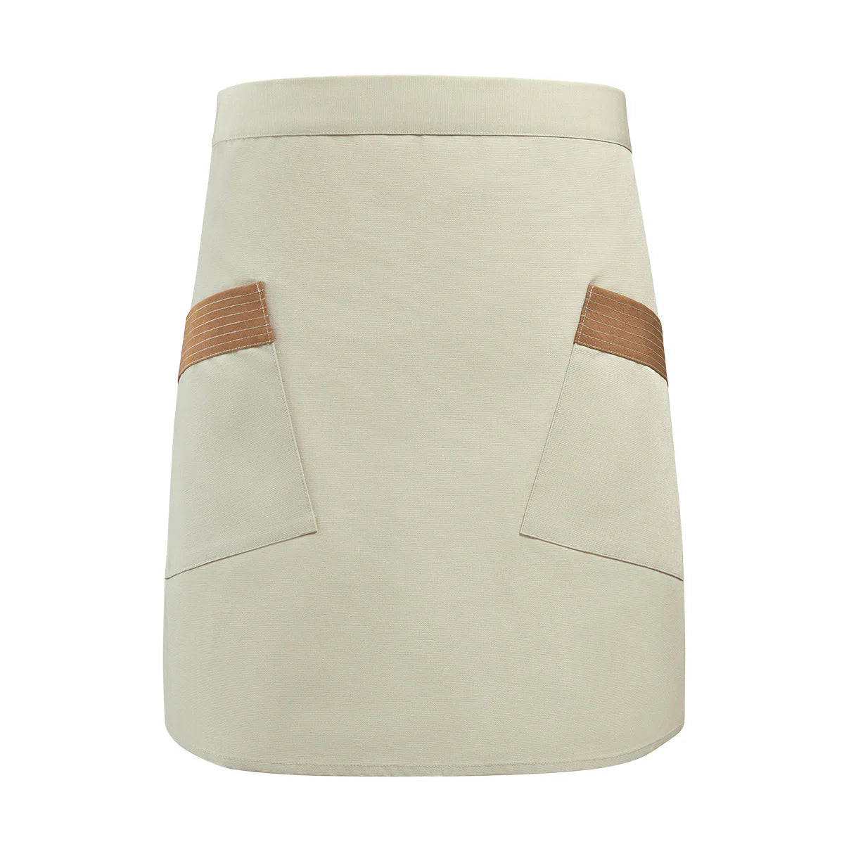 1 Piece Waist Apron for Ladies Kitchen Restaurant Waitress Apron with Side Pockets And Reinforced Seams