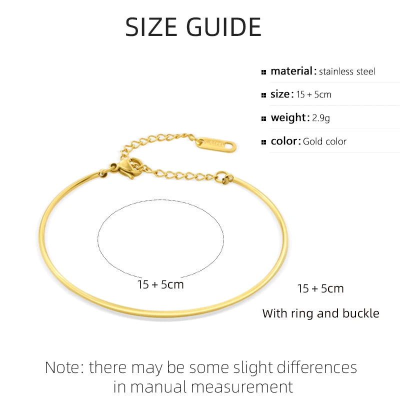Bohemian Geometric Bangles for Women Gold Plated Stainless Steel Fashion Design Do Not Fade Bangle Bracelets Jewelry Gifts