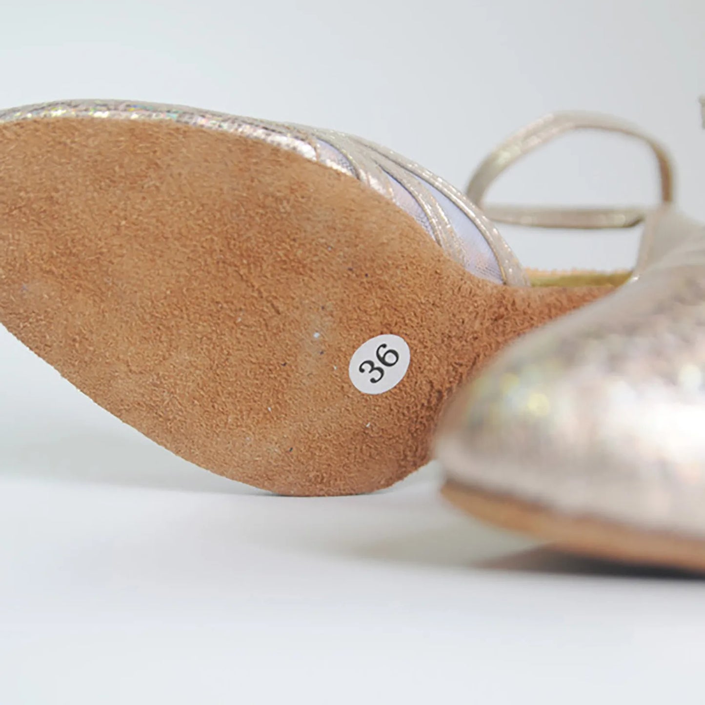 Fashion Latin Dancing Shoes Women Soft Rubber Sole Closed Toe Modern Tango Ballroom Party Lady Sequins Latin Dance Shoes