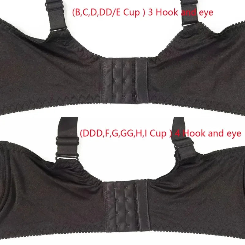 Bra For Women Lace Full Coverage Minimizer Non-Padded Underwire Woman Floral Embroidery Female Plus Size B C D E F G H I NM21