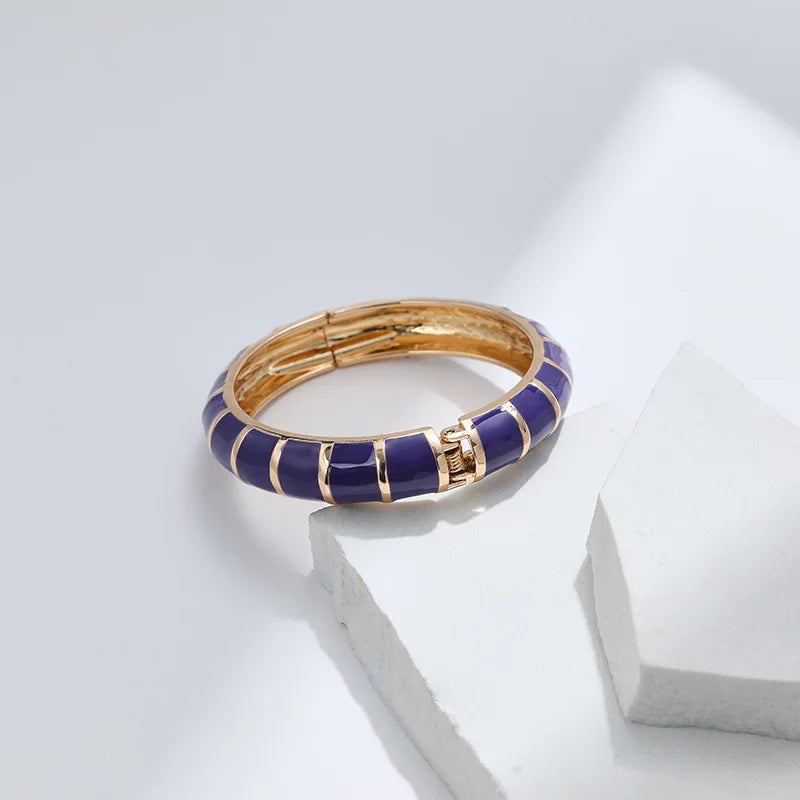 Multicolor Enamel Metal Bangles For Women New Designed Fashion Trendy Jewelry Accessories Gifts Bohemia Fancy Styles Bijoux