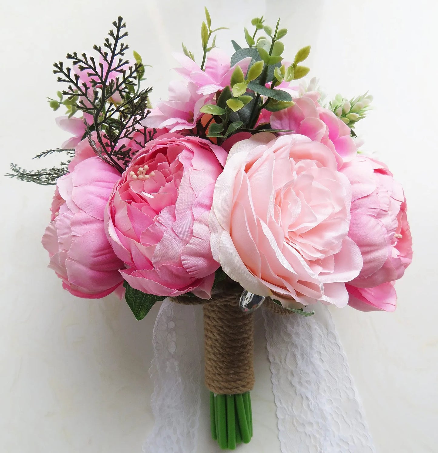30CM Wedding Decoration Bridal Holding Flowers Artificial Roses Bundle Home Decoration Photography Props Silk Flowers