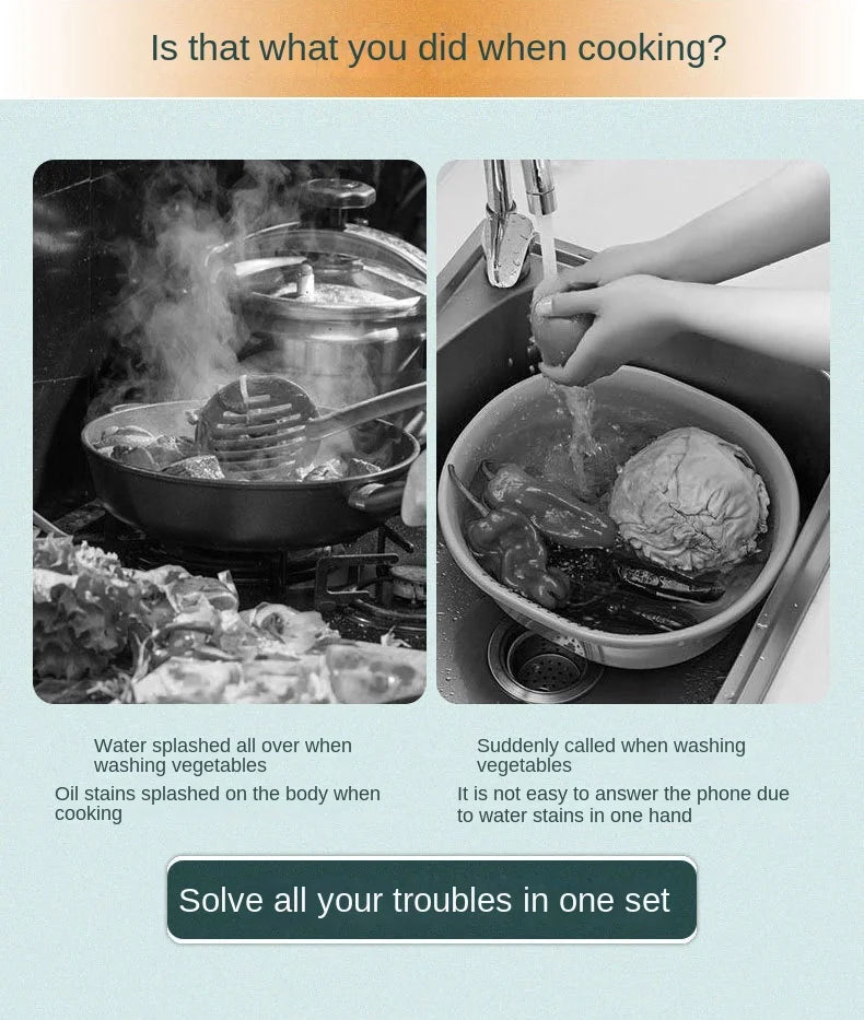 Cute Kitchen Apron for Women Waterproof and Oil Proof with Hand-Wiping Cover Wholesale