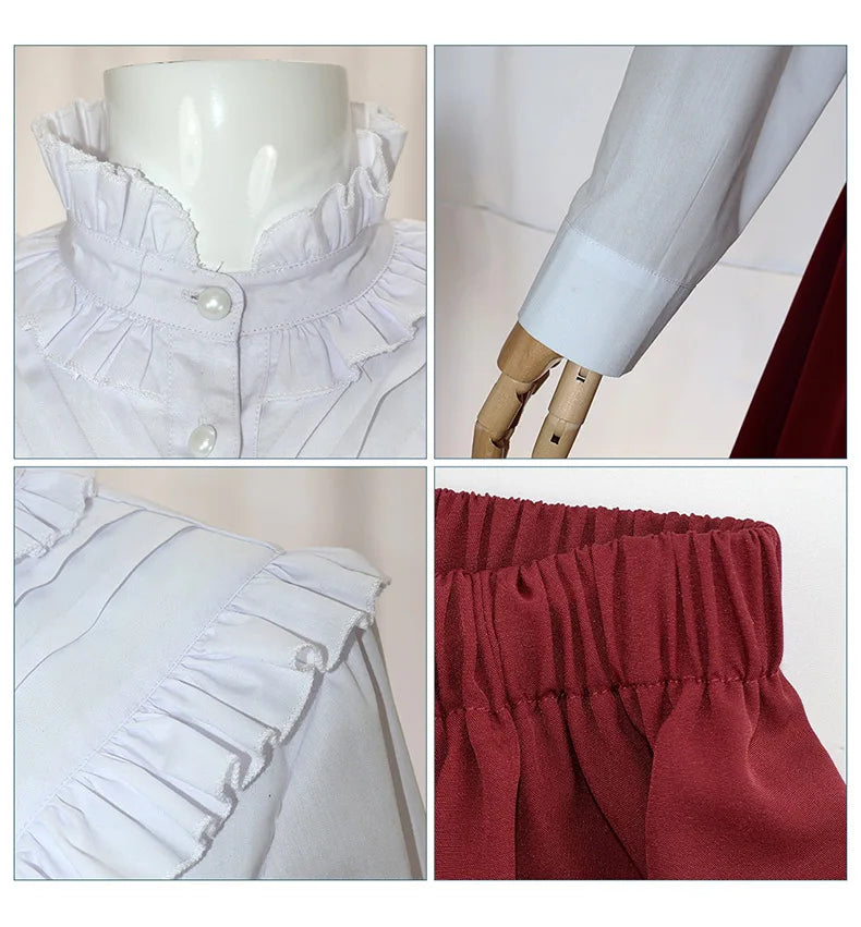 19th century Victorian women's dress classic two-piece Renaissance dress