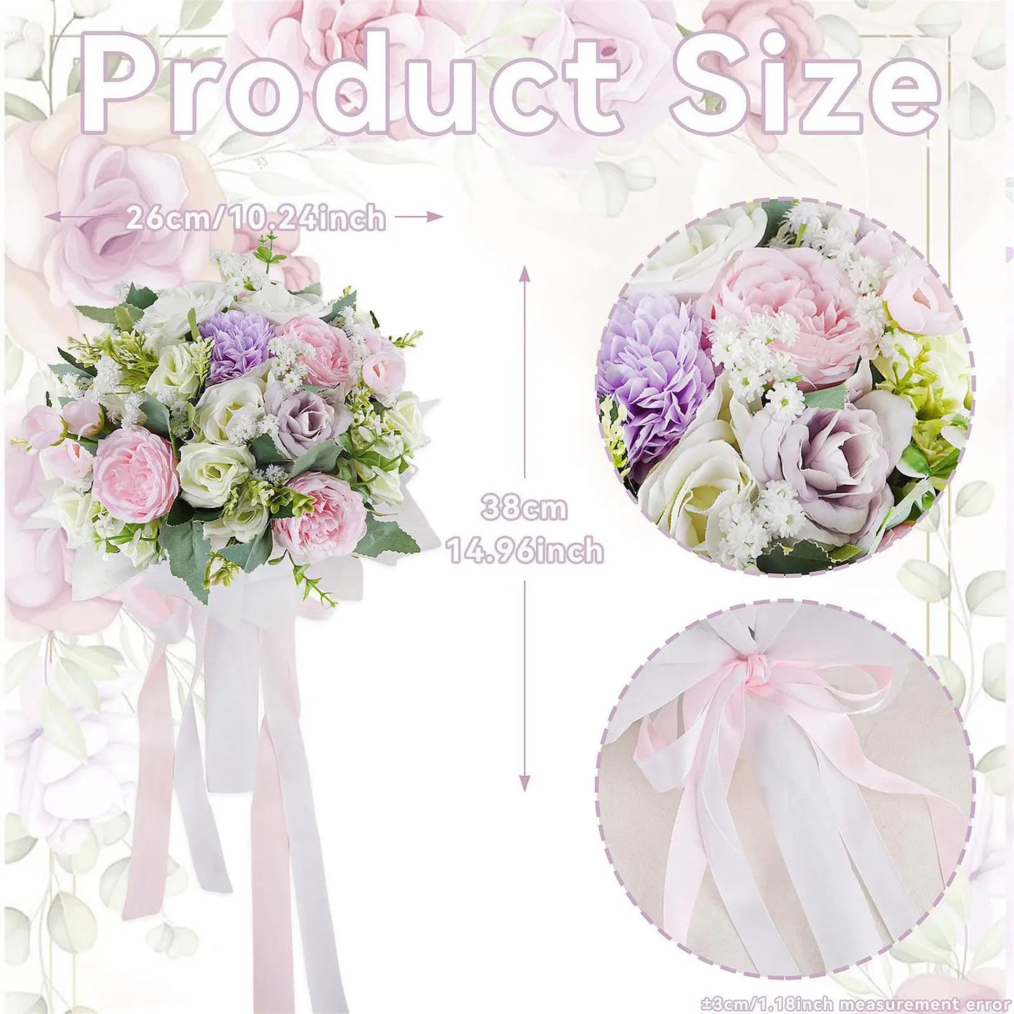 Wedding Bride Bouquets Elegant Wedding Accessories Artificial Bridal Bouquet for Party Wedding Photo Prop Anniversary Decoration