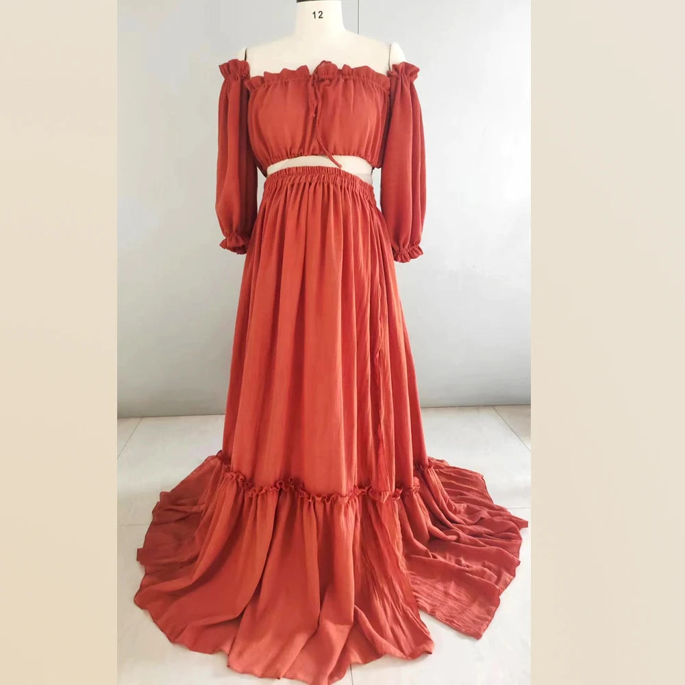 Maternity Dress For Photoshoot Pregnancy Vintage Pregnant Women Wear Comfortable Linen Cotton Dress Bohemian Boho Pregnant Dress