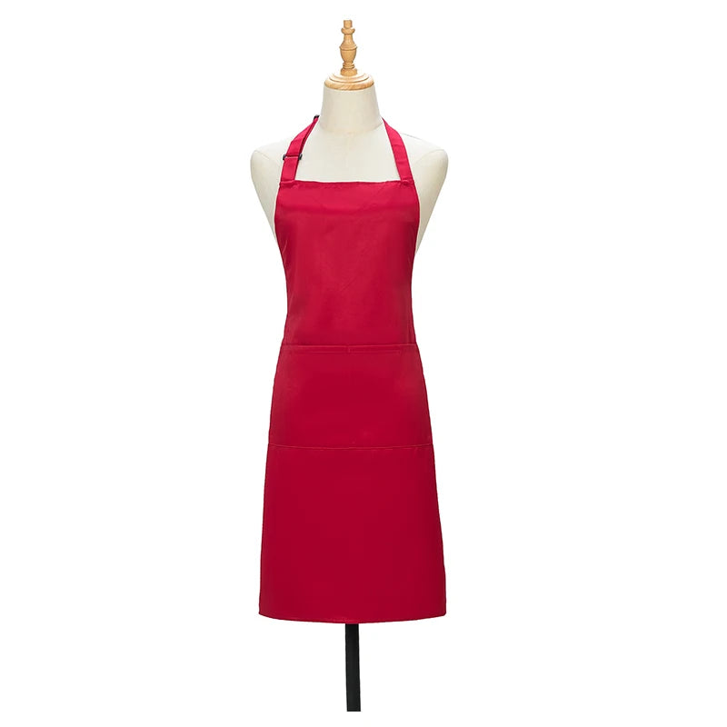 Women's Kitchen Apron for Woman Men Chef Work Apron for Grill Restaurant Bar Cafes Beauty Nails Studios Cleaning Smock