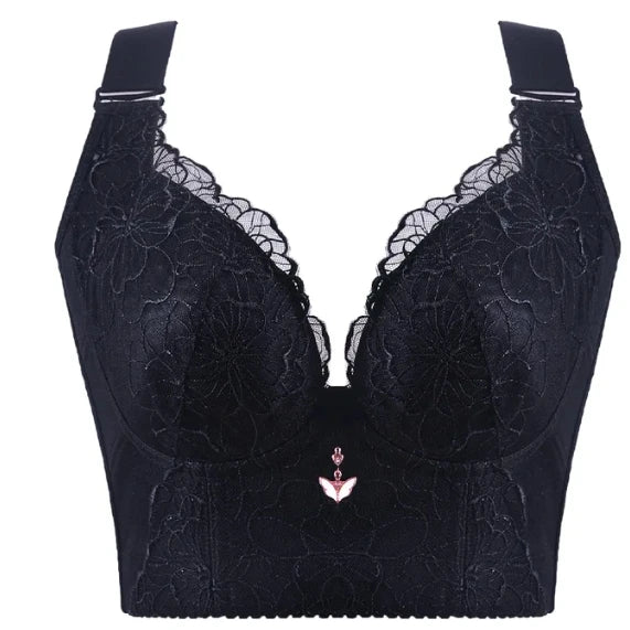 Embroidery Bras for Women Lingerie Sexy Bra Bralette Solid Plus Size Lace Bra Thin Push Up Bra 2024 Fashion CD Cup Backless Bra