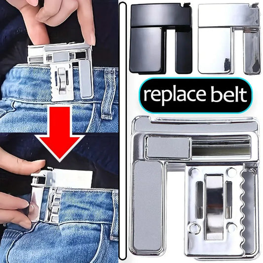 Trouser Waist Folding Belt Buckle Adjustable Waist Shrink Clip Waistline Adjustment Buckle Lightweight Metal Waistband Belt Clip