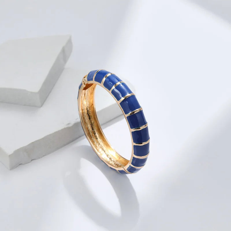 Multicolor Enamel Metal Bangles For Women New Designed Fashion Trendy Jewelry Accessories Gifts Bohemia Fancy Styles Bijoux