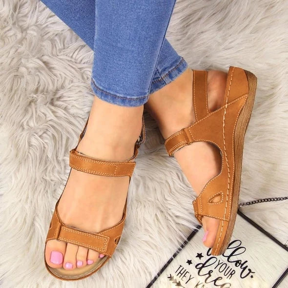2025 NEW Sandals  Women Summer Open Toe Comfy Super Soft Premium Orthopedic Low Heels Walking Sandals Fashion Sandals