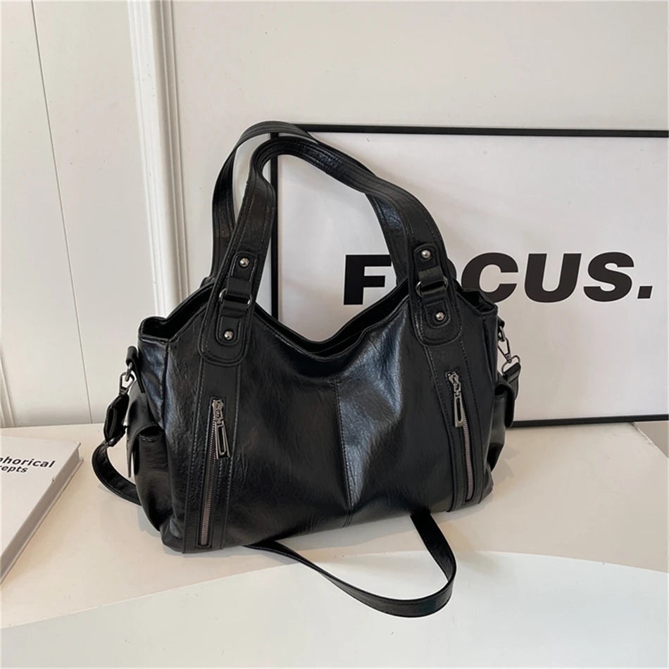 Female Handbag Large Capacity Shoulder Bags Big Stylsih Tote Bag Ladies Soft Leather Hobos Messenger Bags Women Shopper Bag Sac