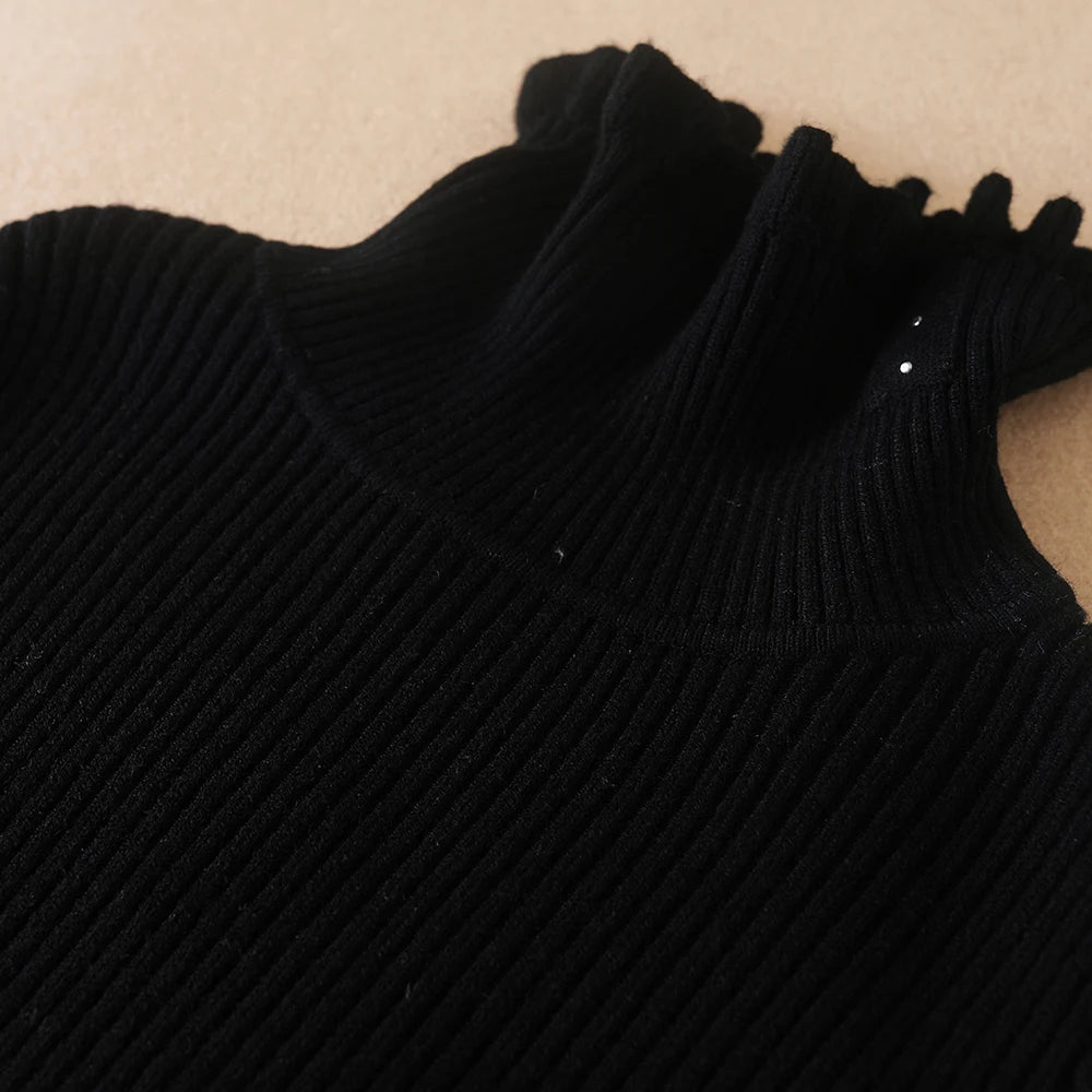 Girls Sweater 2025 New Winter Children Clothes Kids Tops Warm Knitwear Kids Sweater Baby Girls Turtleneck Sweaters