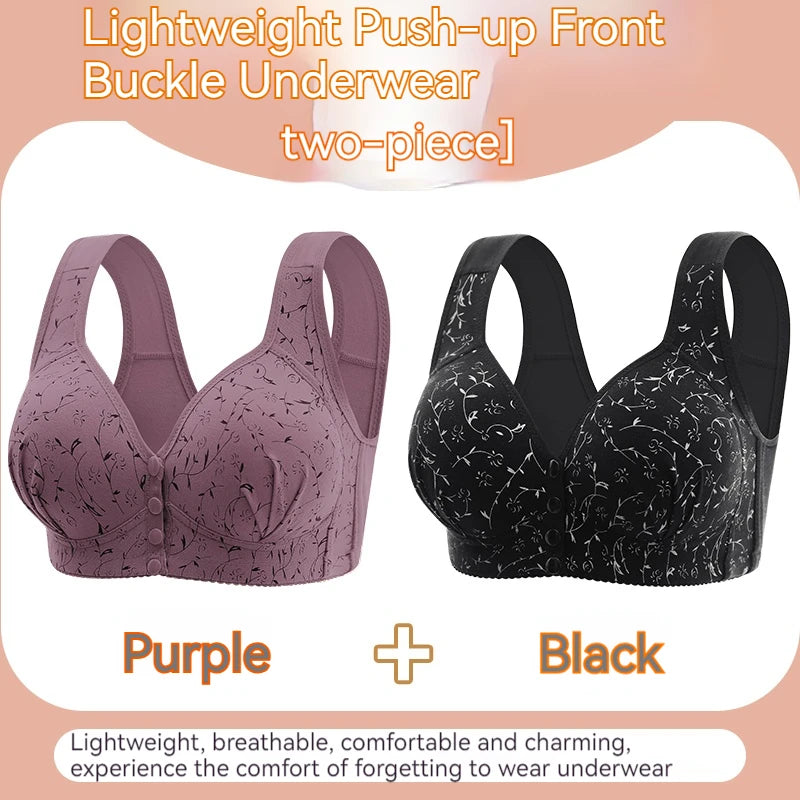 New Style Front-Buckled Mother's Bra For Women Large Size Thin Version No Steel Circle Vest-Style Bra Cover