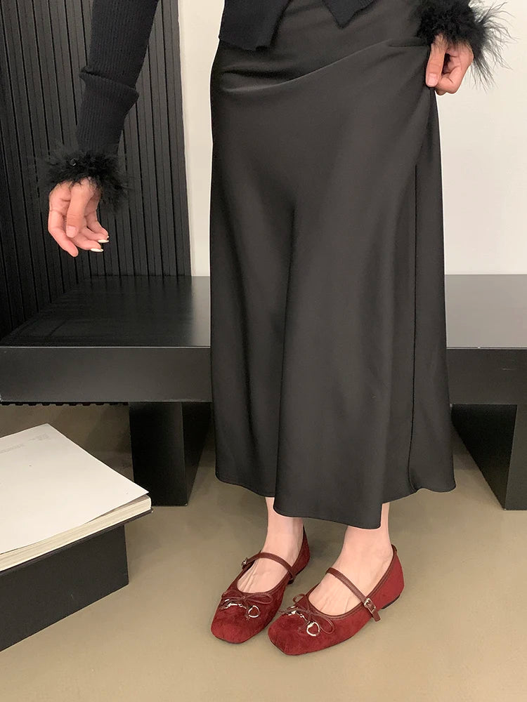 Shoes Woman 2024 Square Toe Autumn Elegant Female Footwear New Fall Summer Moccasin Dress Mary Janes Shoes Woman 2024 Female Foo