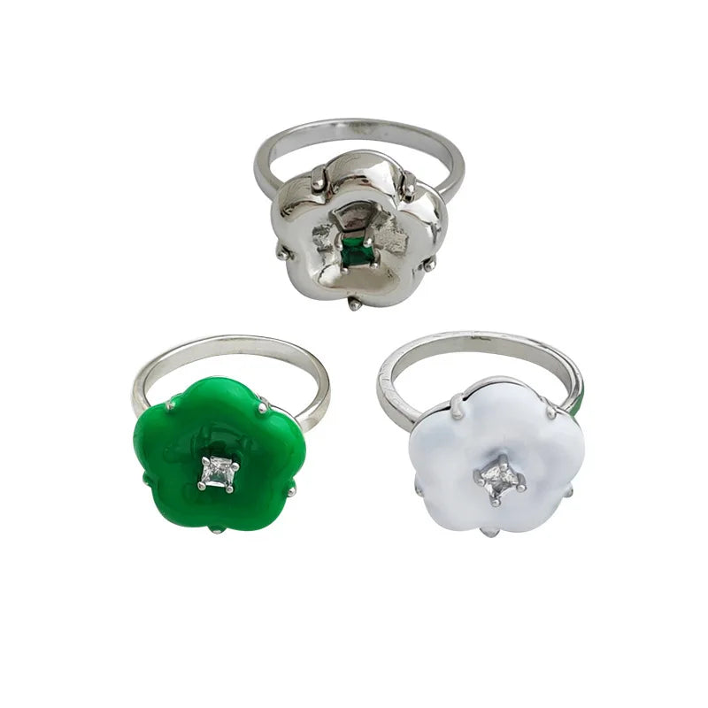 Delicate Jewelry 2022 New Elegant Temperament Flower Rings For Women Party Gifts Hot Selling