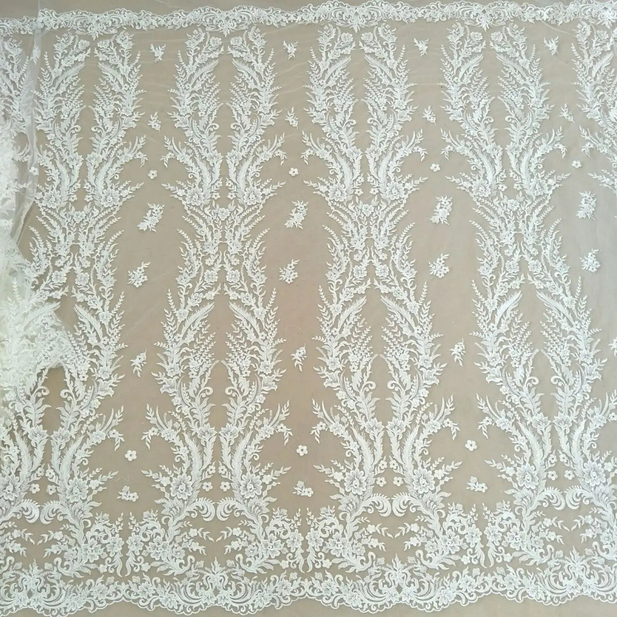 Curtain Fabric Embroidery Wedding Dress Handmade DIY Decorative Bridal Lace Fabric
