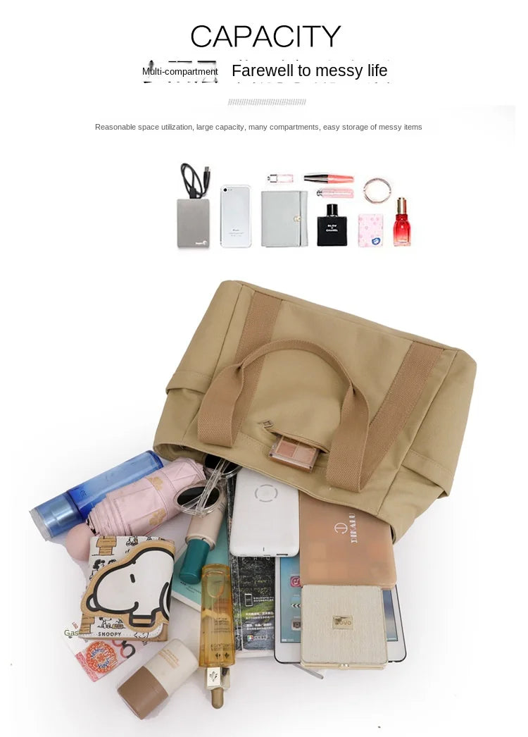 Women's handbag Fashionable Women's Canvas Top-Handle Bag for Daily Commuting and College Style Student Outfit Shoulder Bag