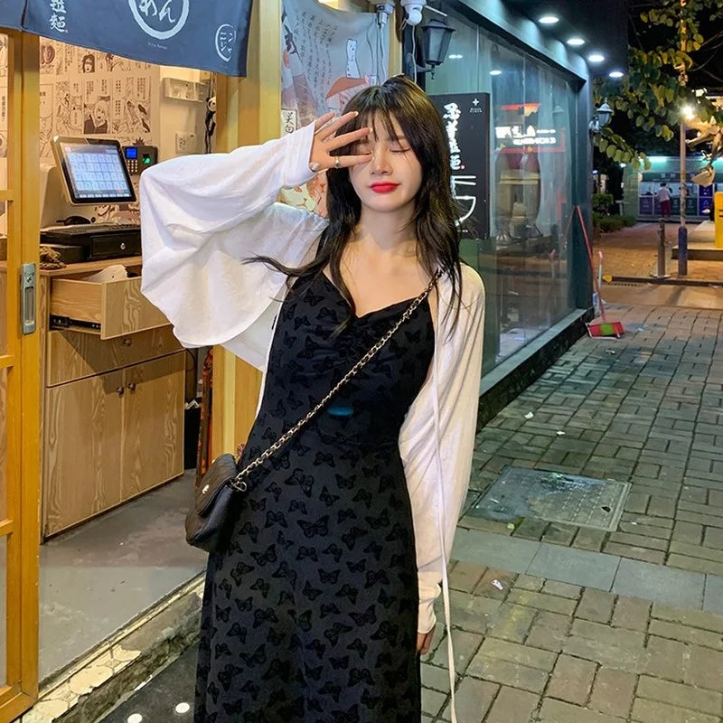 Sweater Cardigan Women Summer Thin All-match Sun-proof Lace-up Simple Fashion Street Wear Vacation Popular Casual Vintage Chic