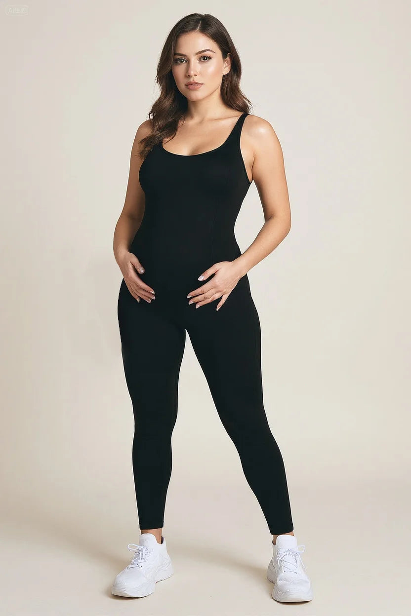 Maternity Back Cross Jumpsuit Tight Fitting and Hip Lifting Elastic Casual Outerwear for Pregnant Women Maternity Cloth