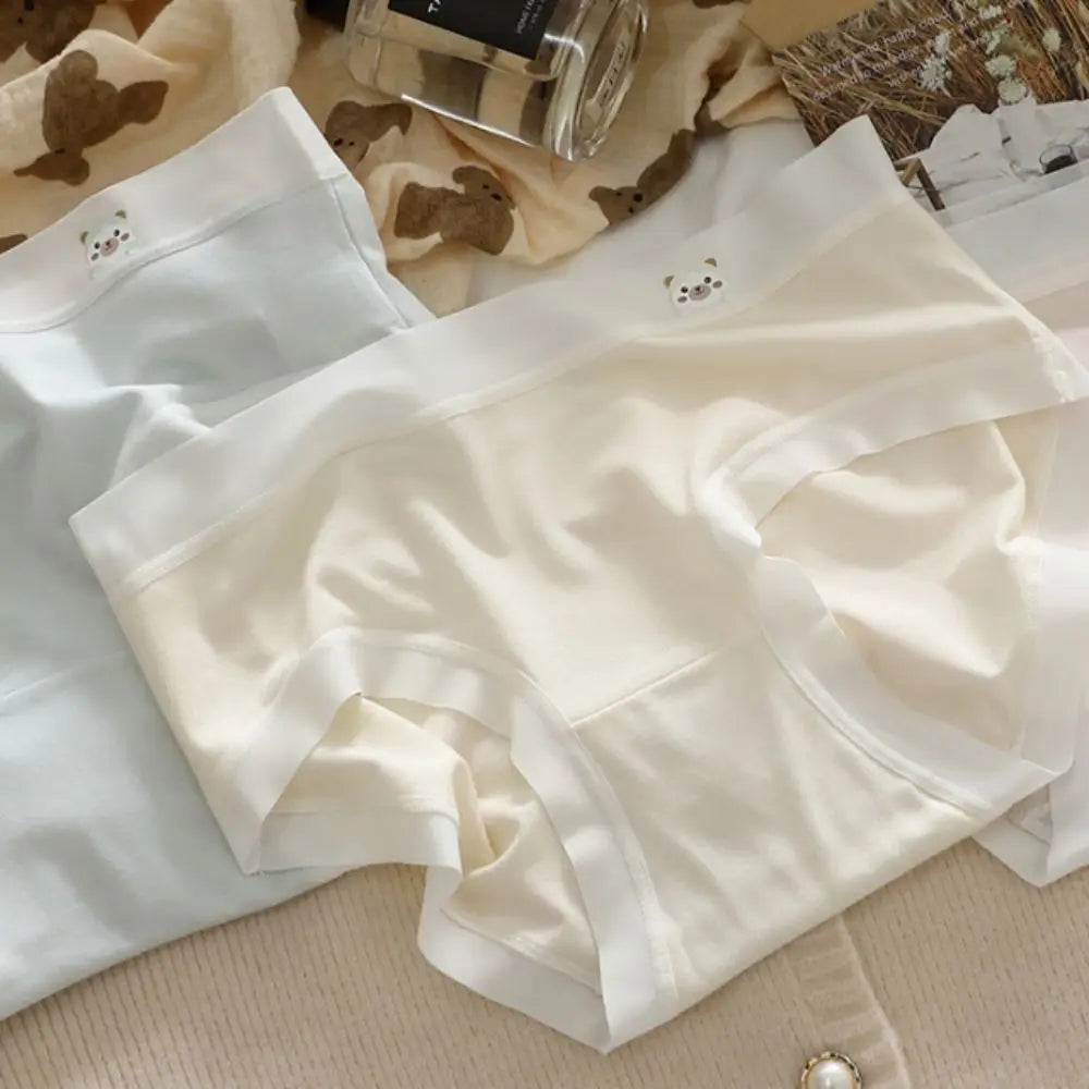 5PCS Fashion Cute Panties for Women Underwear Cotton Crotch Seamless Briefs Female Lingerie Bear Underpants Gifts