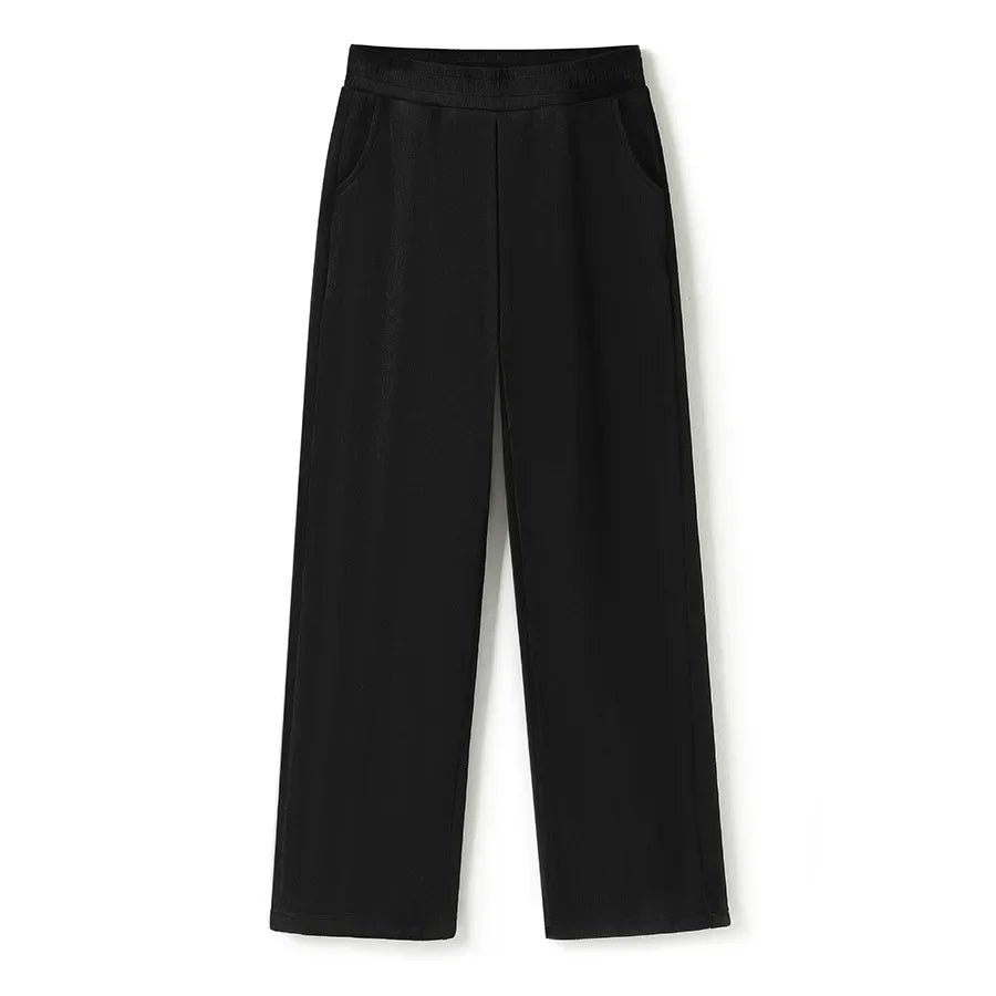 Wide-leg Trousers Women Autumn Winter 2025 New High Waist Draping Straight Tube Casual Versatility Floor Straight leg pants