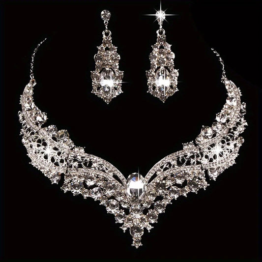 Jewelry Jewelry Sets Necklace Set Women's Geometric Earrings Wedding Bridal Jewelry For Brides