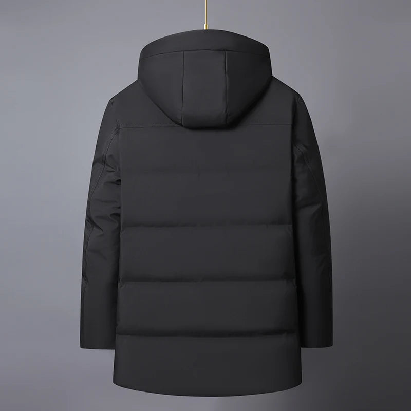 Winter Down Jackets for Men Brand Casual Middle Aged Men's Puffer Coats Winter Thick Warm Plus Size Feather Parkas
