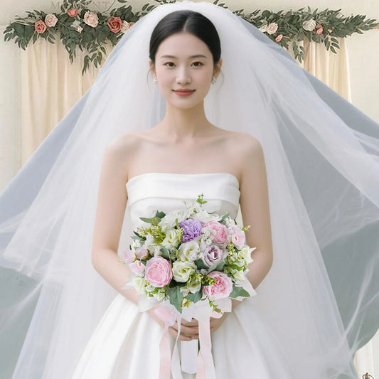 Wedding Bride Bouquets Elegant Wedding Accessories Artificial Bridal Bouquet for Party Wedding Photo Prop Anniversary Decoration