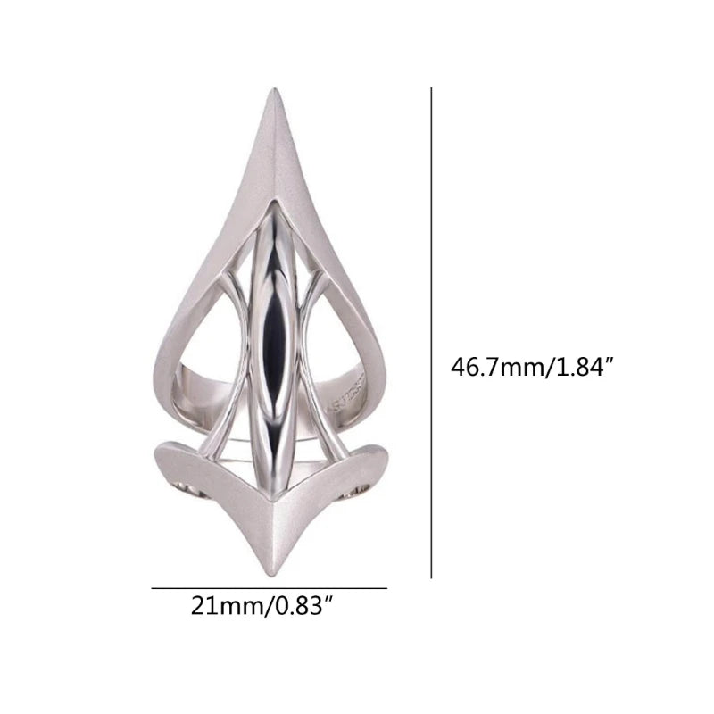 Advanced Hollow Ring Jewelry Aesthetic Open Rings Dinner Party Rings DropShip