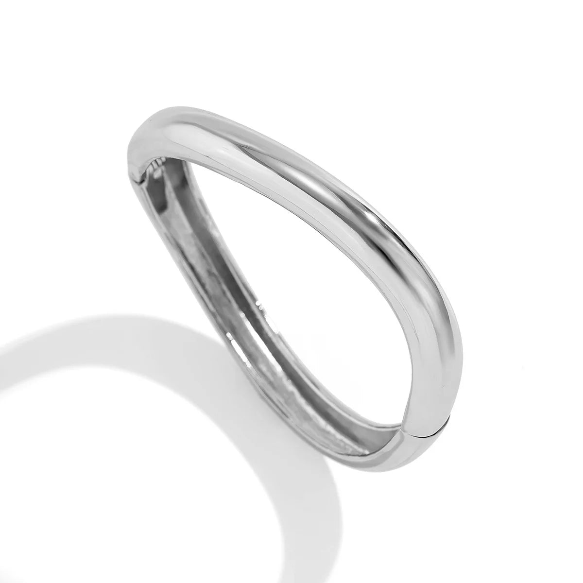 Wide Metal Bangle Ring for Women Gold and Silver Color Chunky Waterdrop Open Wrist Cuff Thick Irregular Twisted Bracelet Jewelry