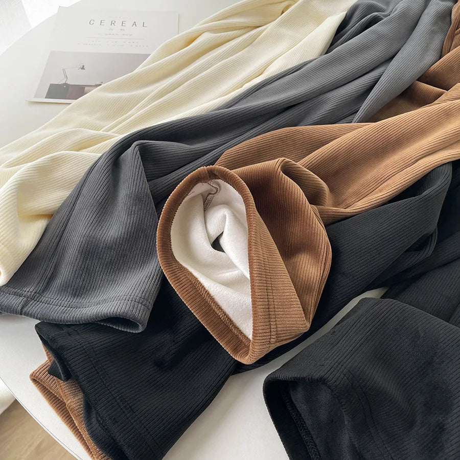 Wide-leg Trousers Women Autumn Winter 2025 New High Waist Draping Straight Tube Casual Versatility Floor Straight leg pants