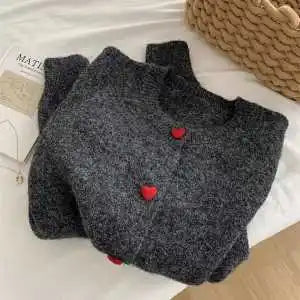 Sweater Jacket for Women Early Autumn Knitted Cardigan with Loose Tops