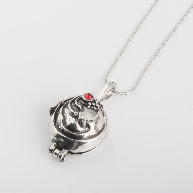 Movie Vampire Diaries Necklace Classic Elena Gilbert Locket Pendant Necklaces Women Men Cosplay Jewelry