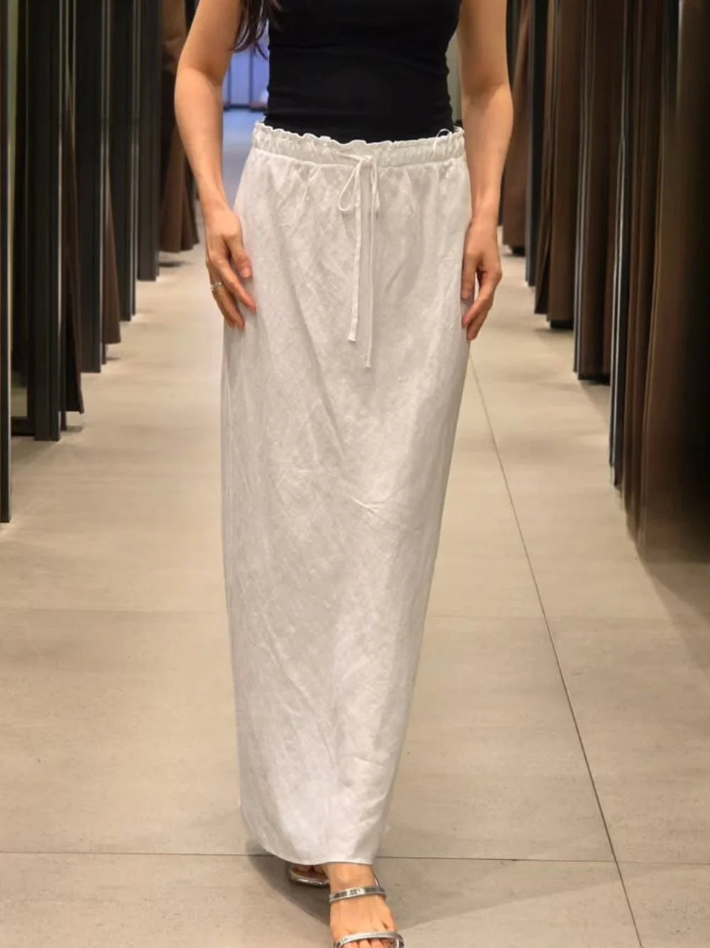 Skirts Summer Women's Wear 2025 New Fashion Straight Elegant High Waist Women's Skirts All-match Simple Holiday Skirts