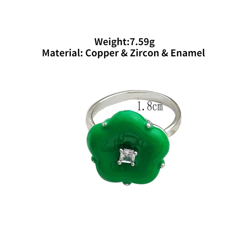 Delicate Jewelry 2022 New Elegant Temperament Flower Rings For Women Party Gifts Hot Selling